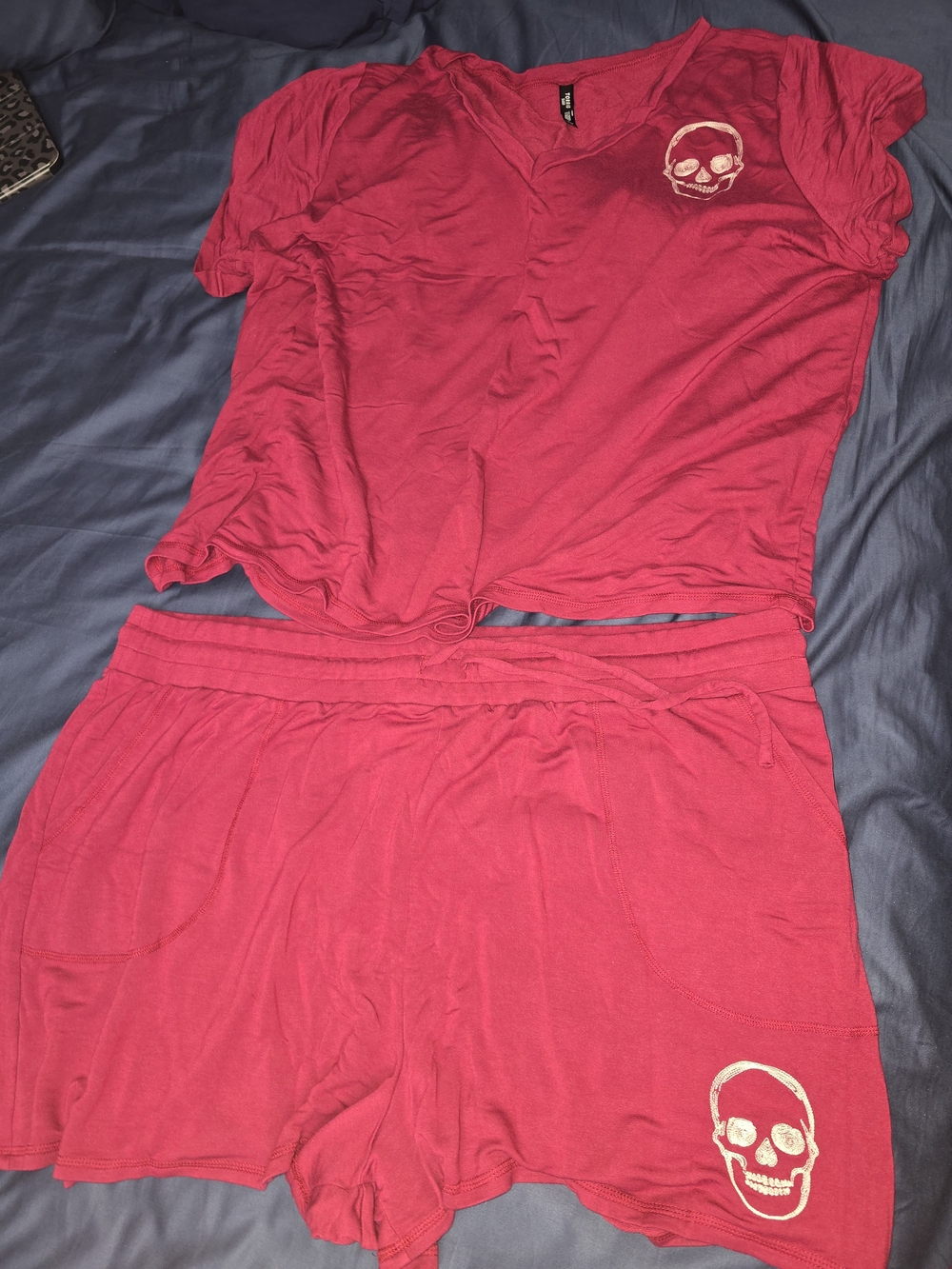 torrid Maroon Skull Pajama Set